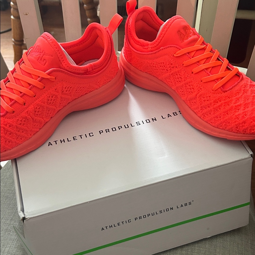 APL Neon Orange Athletic Shoes - Picture 2 of 6